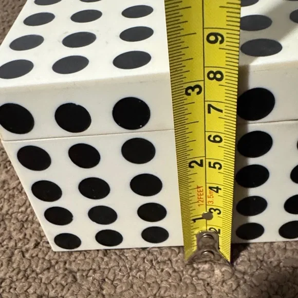 Black Dot Pattern Decorative Box - Picture 6 of 6